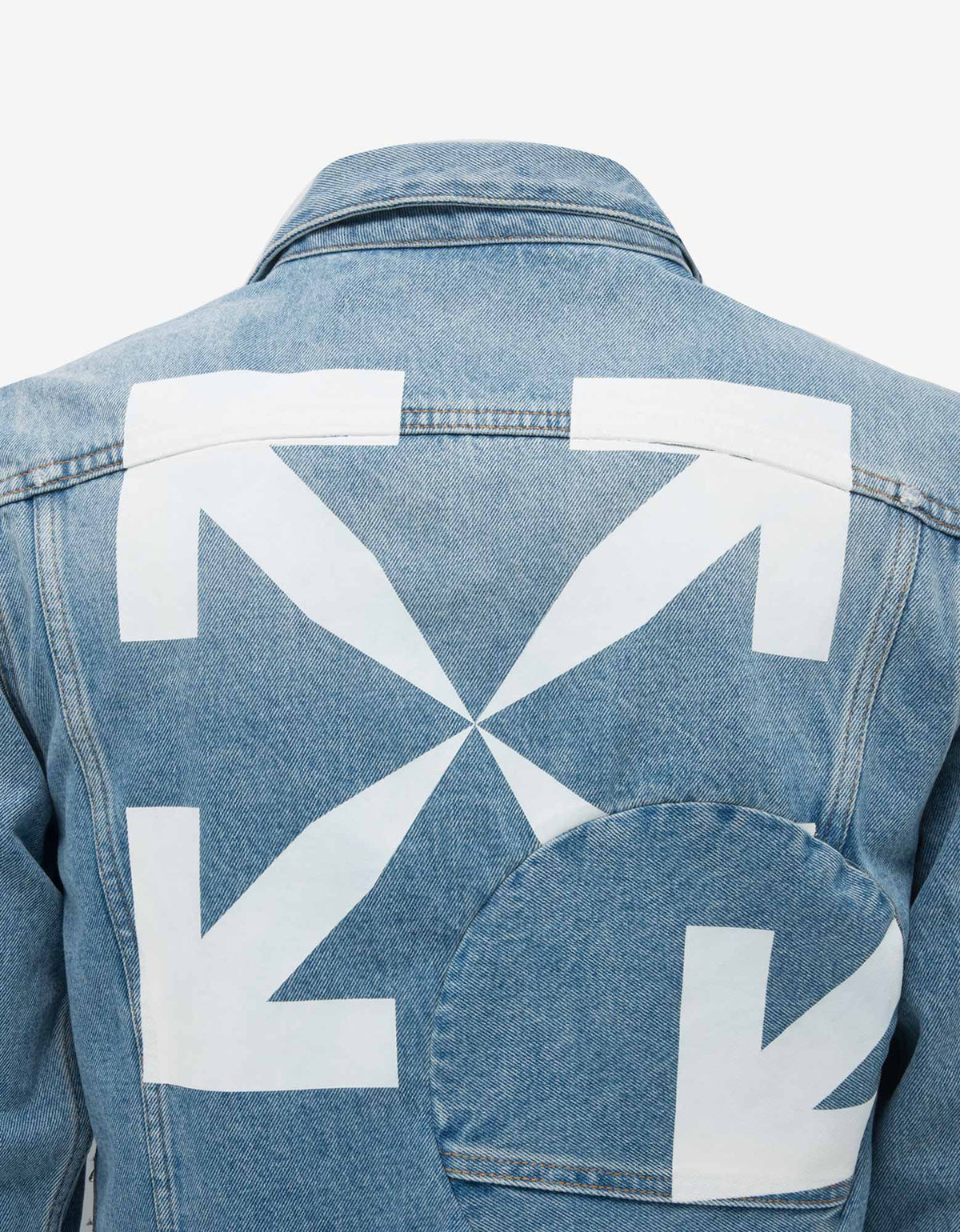 Off-White Blue Arrow Twist Denim Jacket