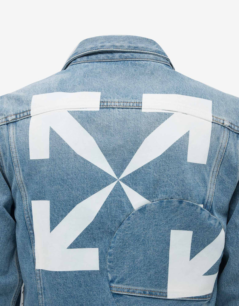Off-White Blue Arrow Twist Denim Jacket