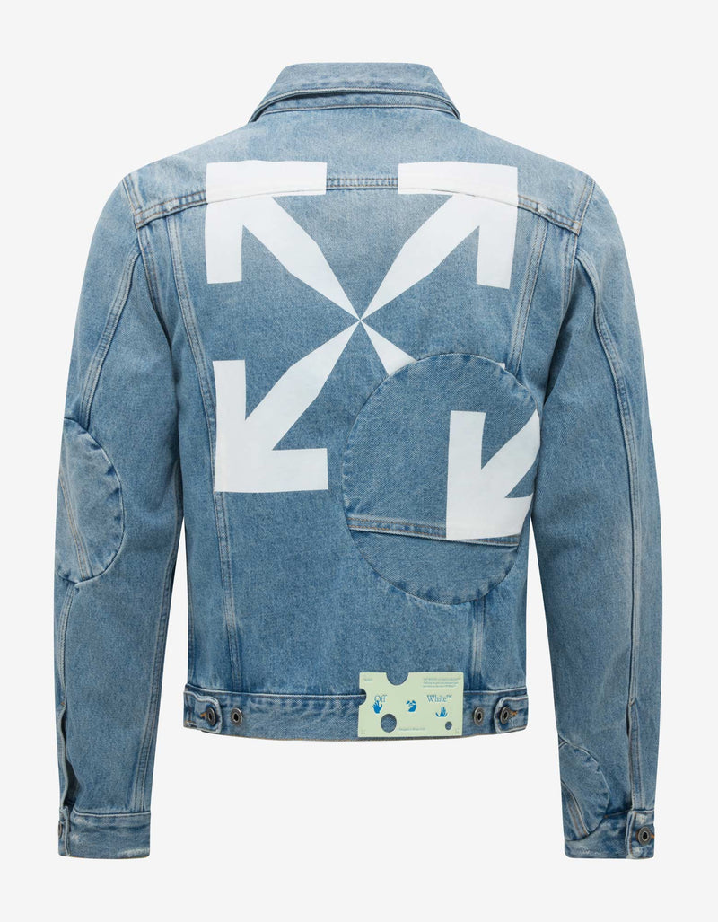 Off-White Blue Arrow Twist Denim Jacket
