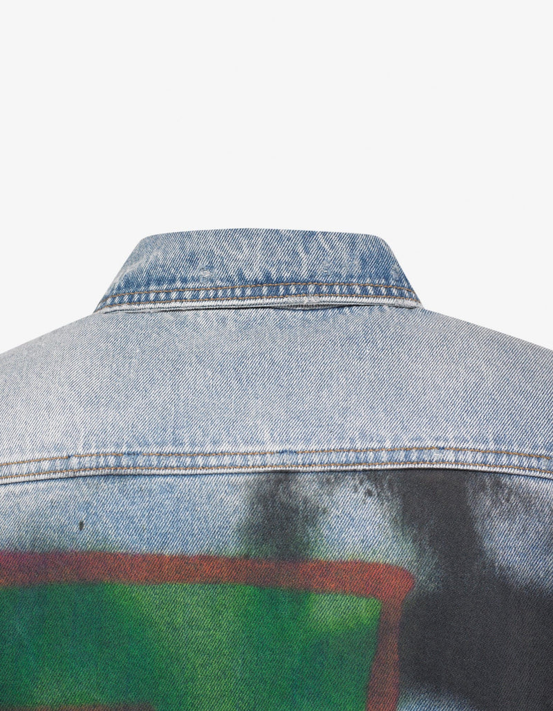 Off-White Blue Bleached Denim Shirt