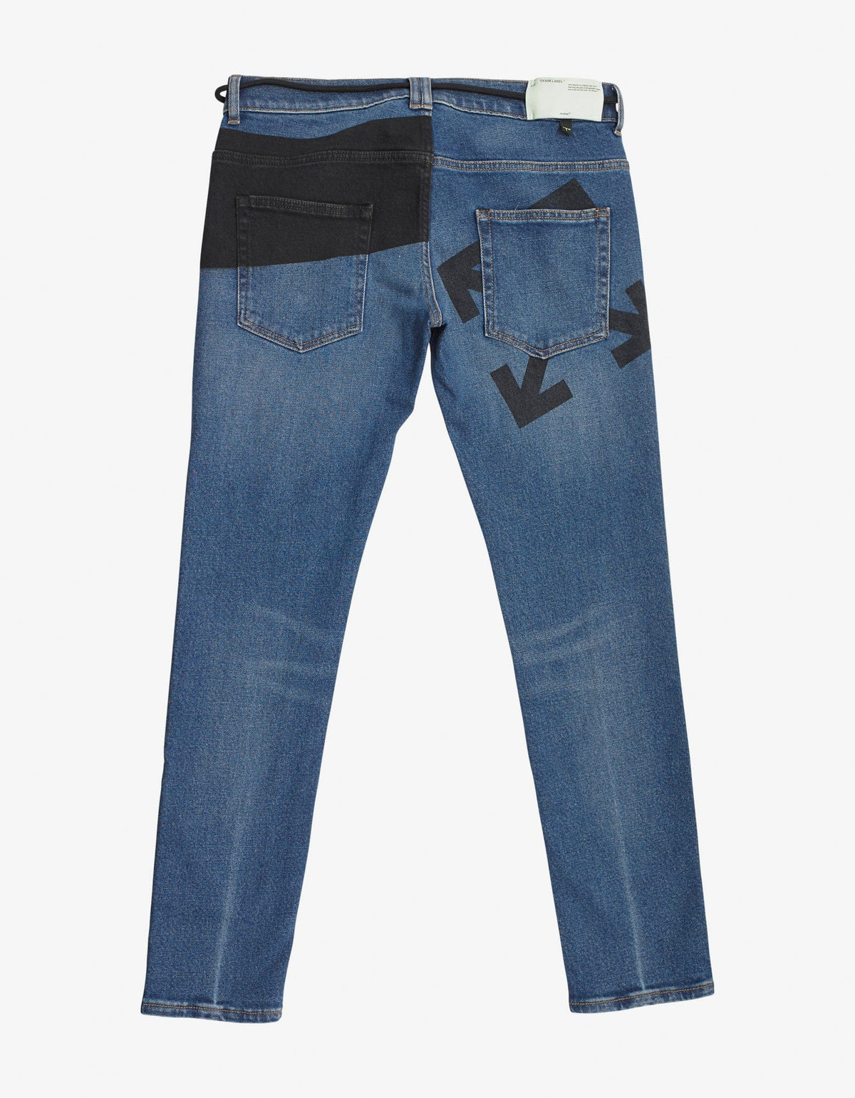 Off-White Blue Printed Skinny Jeans