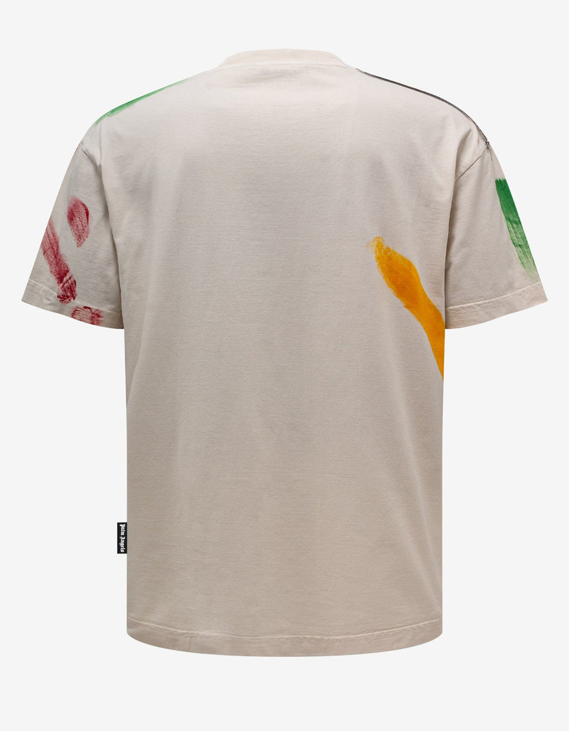 Off White Brush Strokes Print T-Shirt