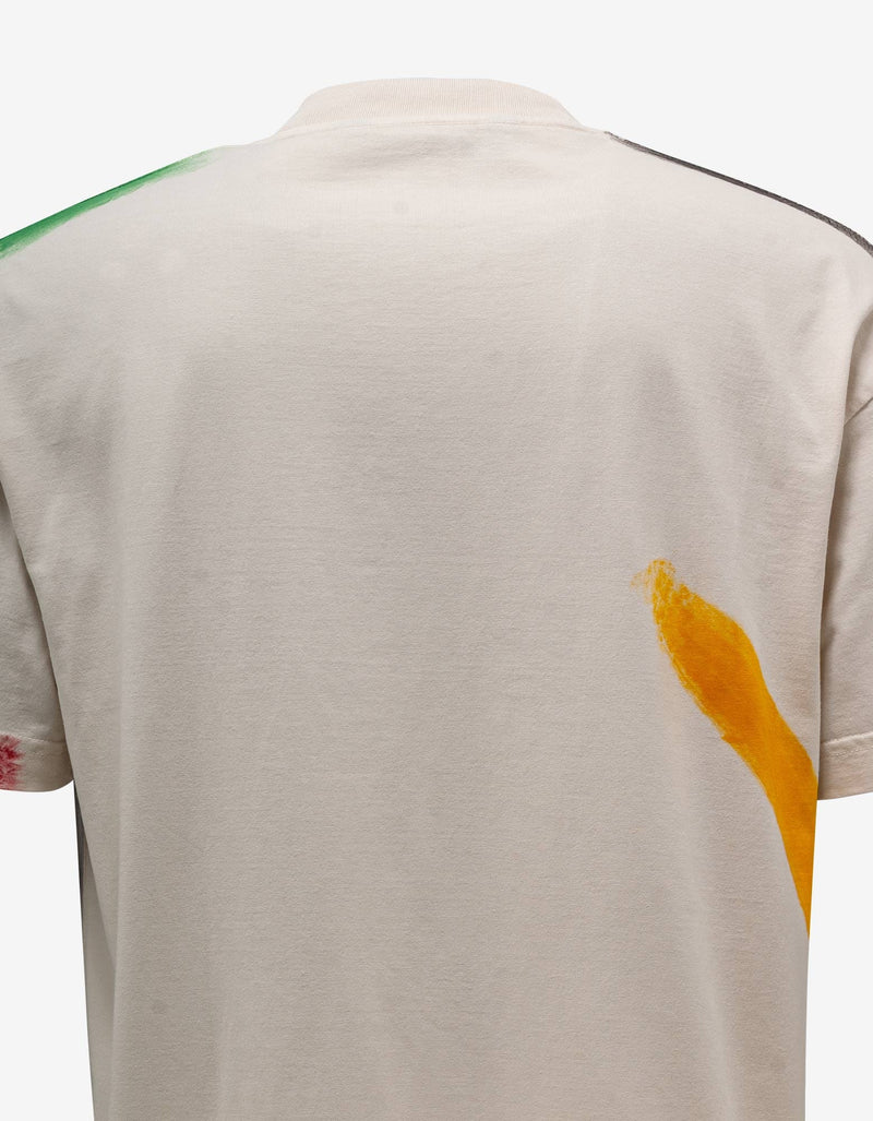 Off White Brush Strokes Print T-Shirt
