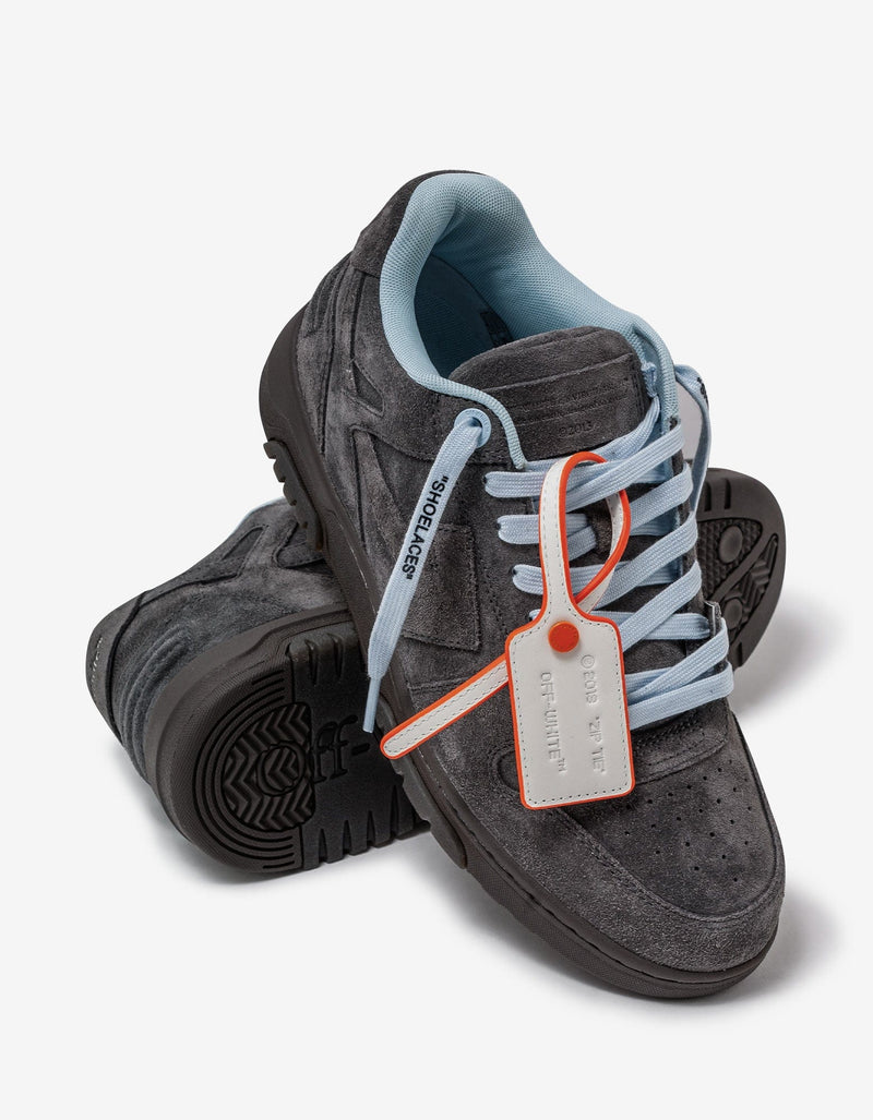 Off-White c/o Virgil Abloh Out Of Office Grey Suede Trainers