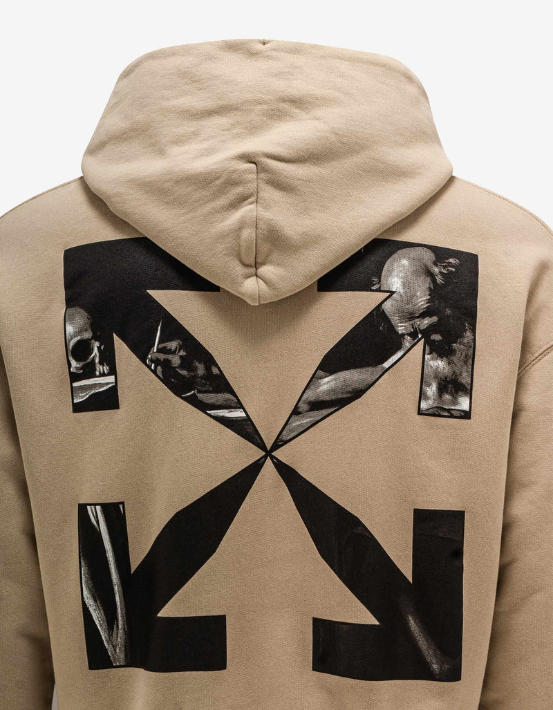 Off-White Dark Sand Caravaggio Arrow Over Hoodie