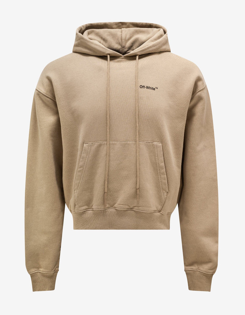Off-White Dark Sand Caravaggio Arrow Over Hoodie