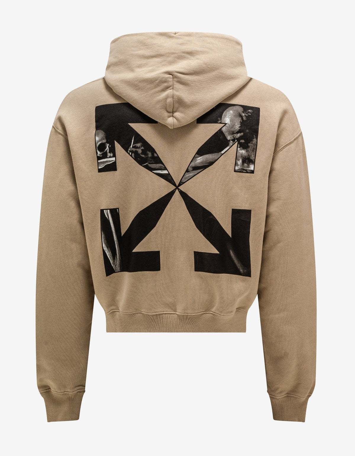 Off-White Dark Sand Caravaggio Arrow Over Hoodie
