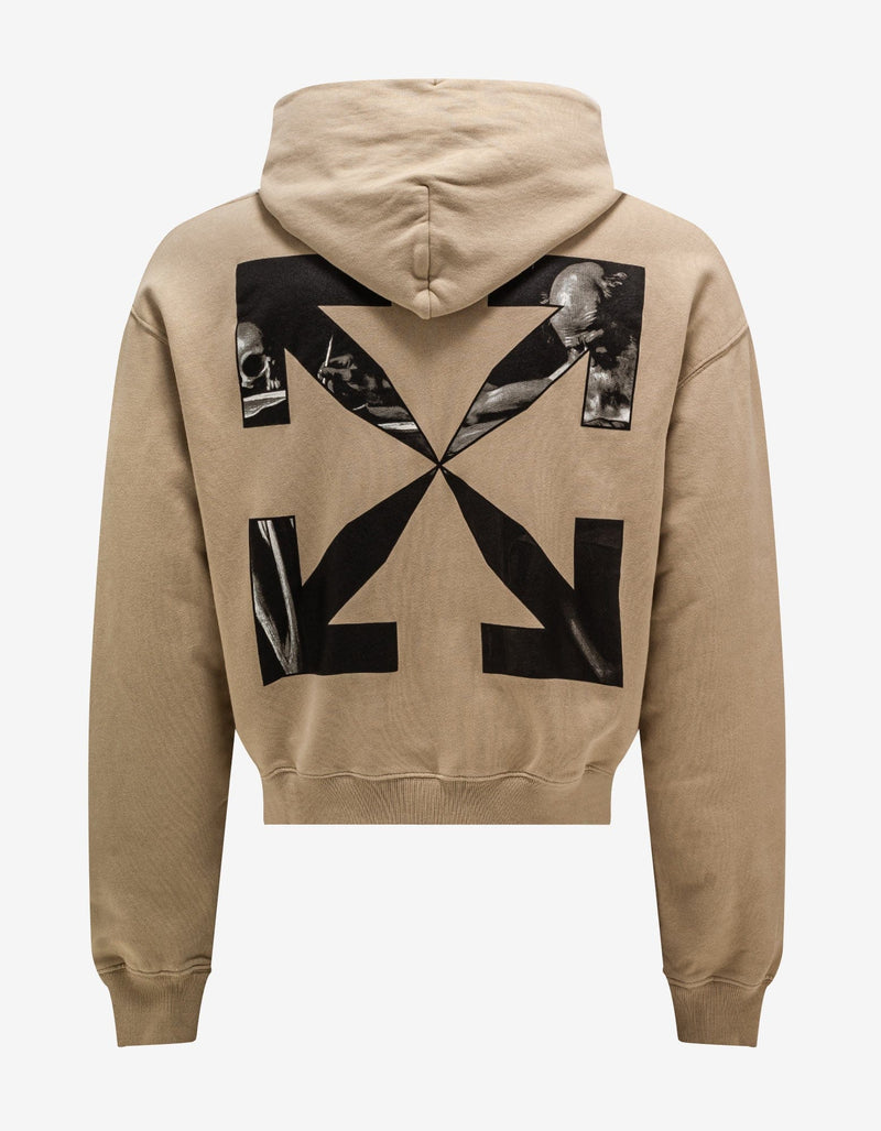 Off-White Dark Sand Caravaggio Arrow Over Hoodie