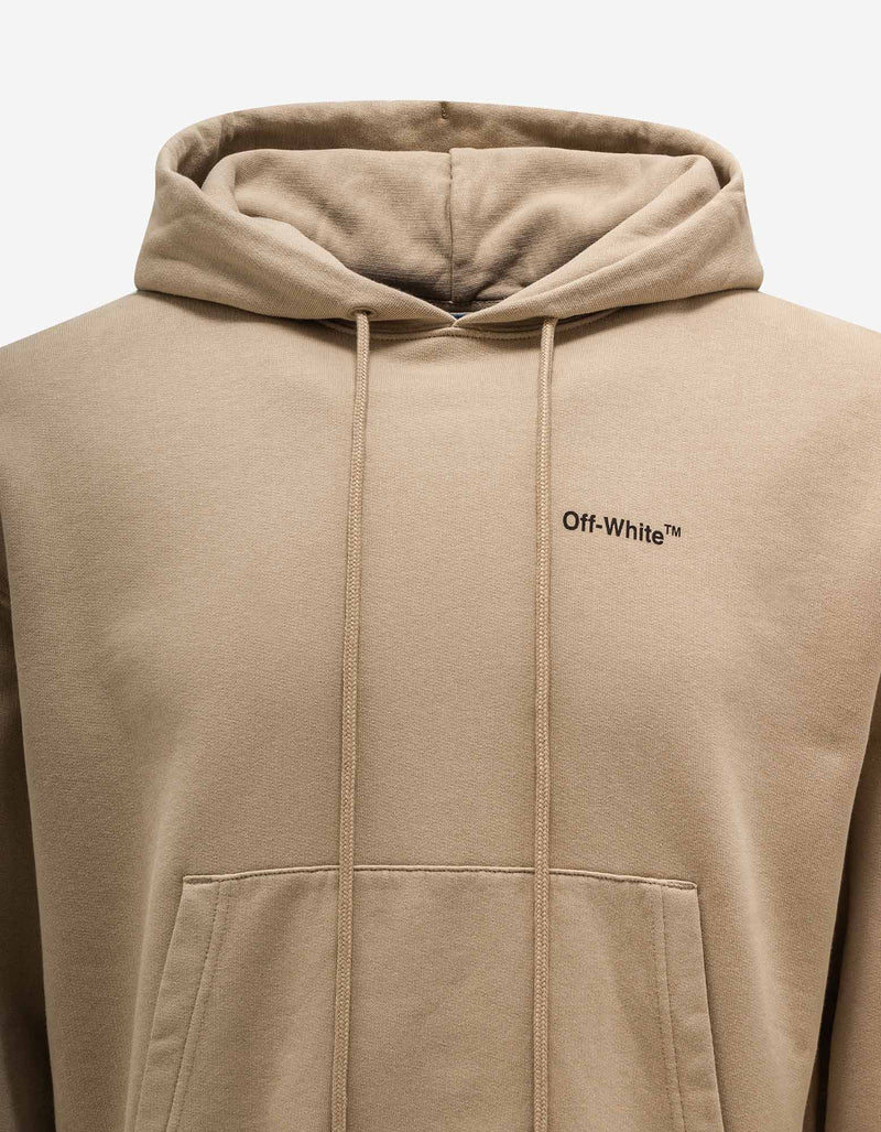 Off-White Dark Sand Caravaggio Arrow Over Hoodie