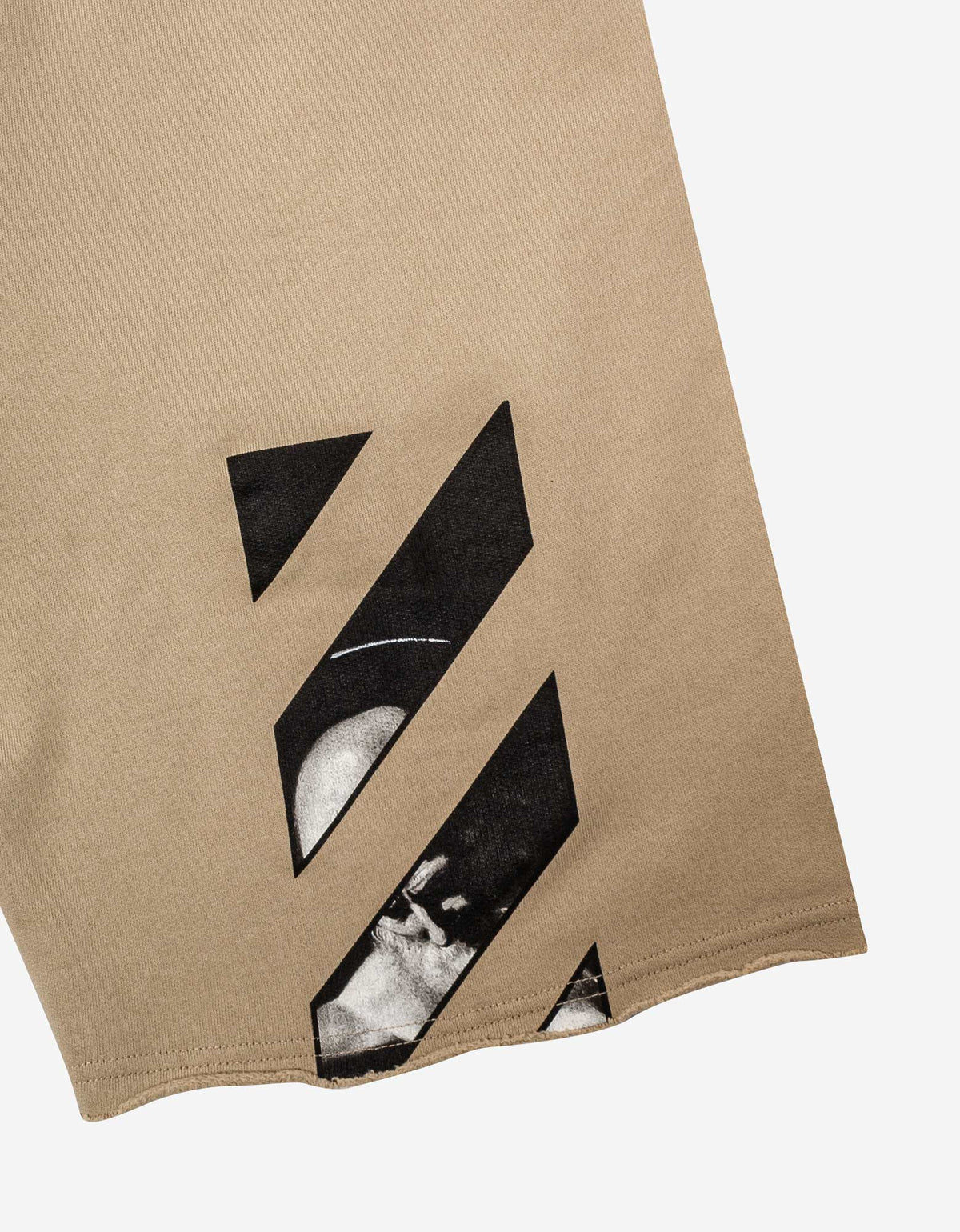 Off-White Dark Sand Caravaggio Diagonal Sweat Shorts