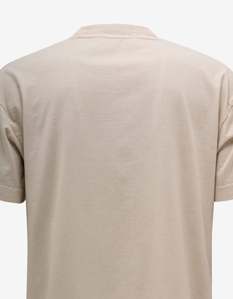 Off White Garment Dye Burning Logo T-Shirt