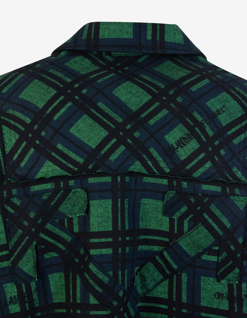 Off-White Green & Black Flannel Check Shirt