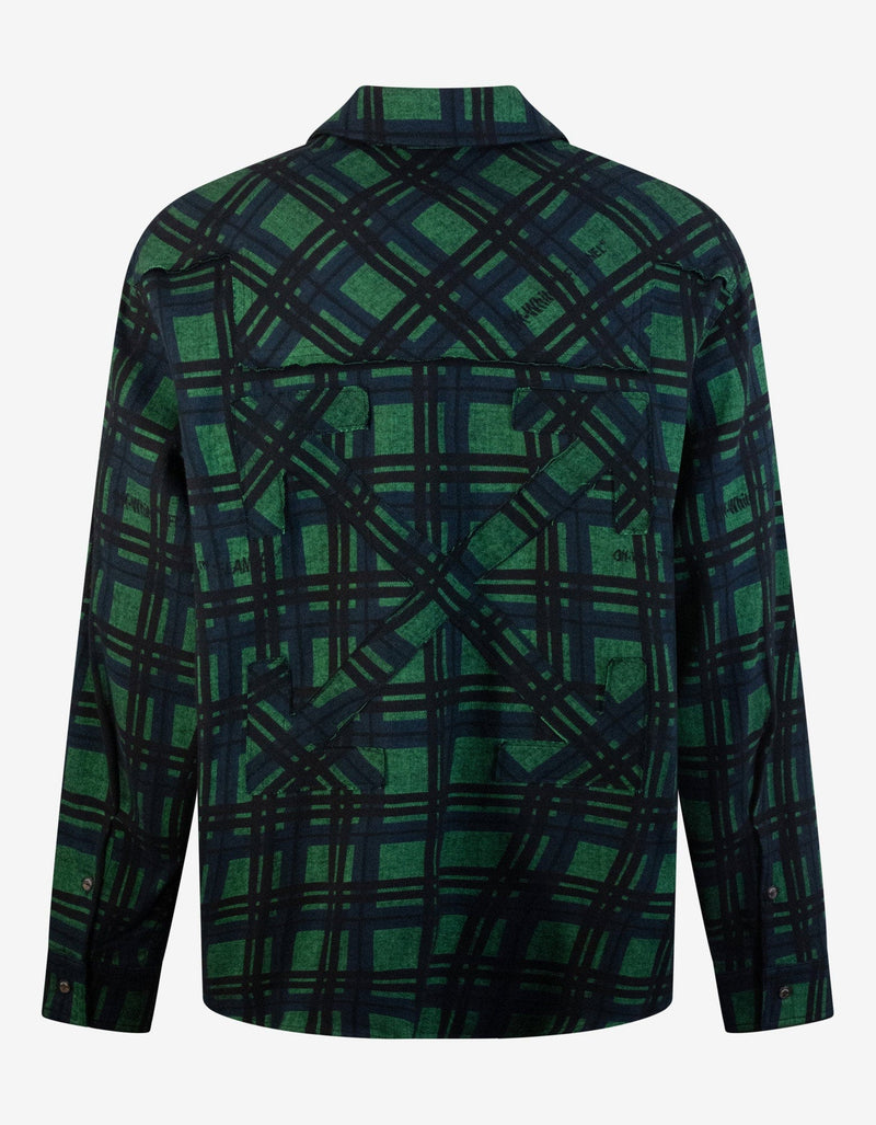 Off-White Green & Black Flannel Check Shirt