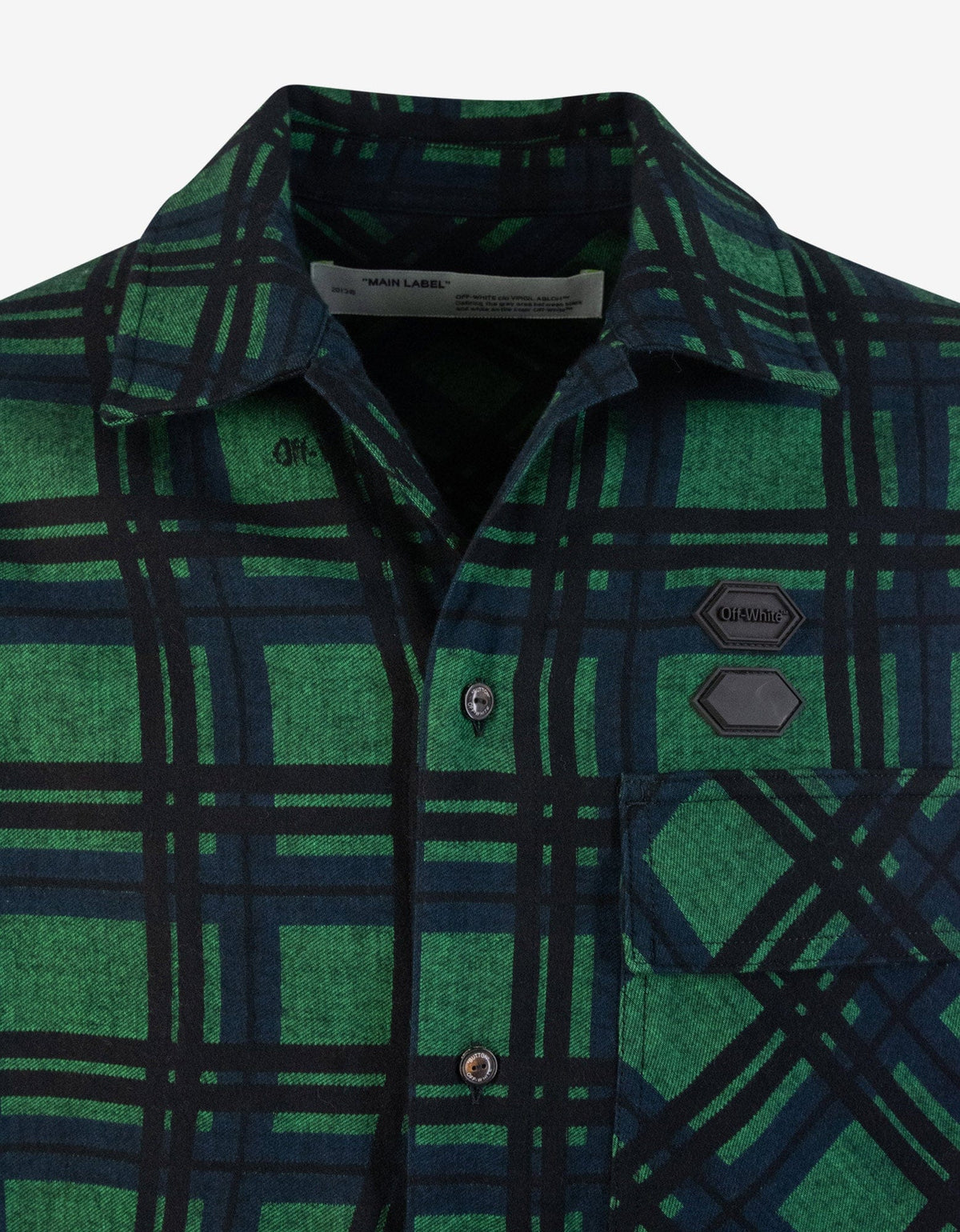 Off-White Green & Black Flannel Check Shirt