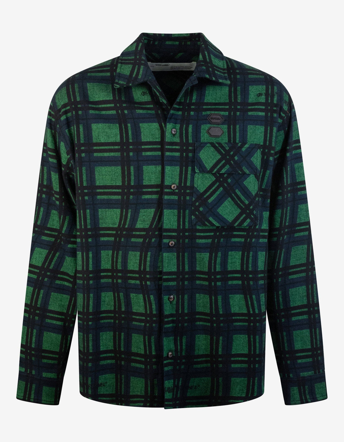 Off-White Green & Black Flannel Check Shirt