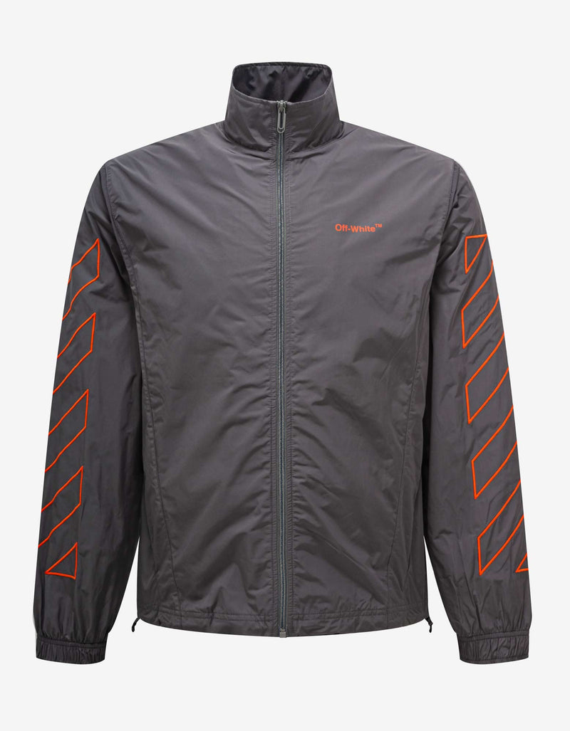Off-White Grey Diag Outline Track Jacket