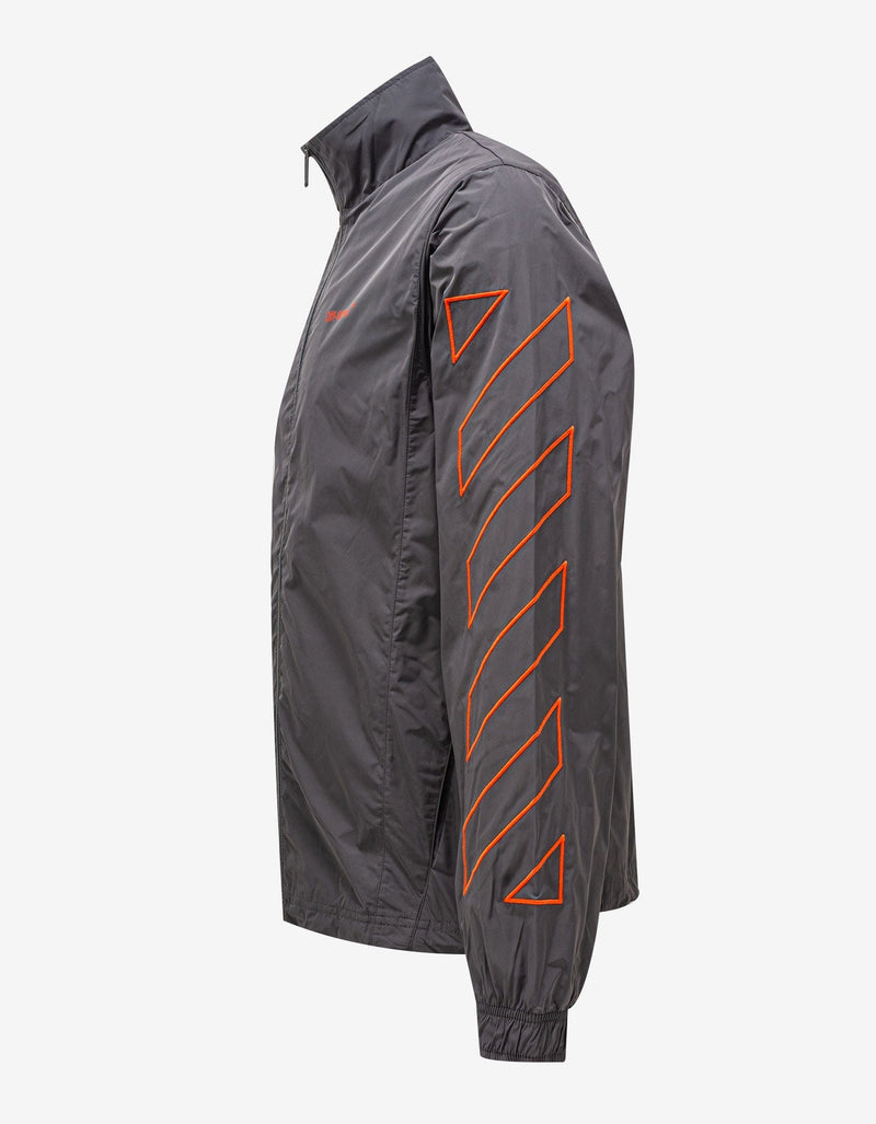 Off-White Grey Diag Outline Track Jacket