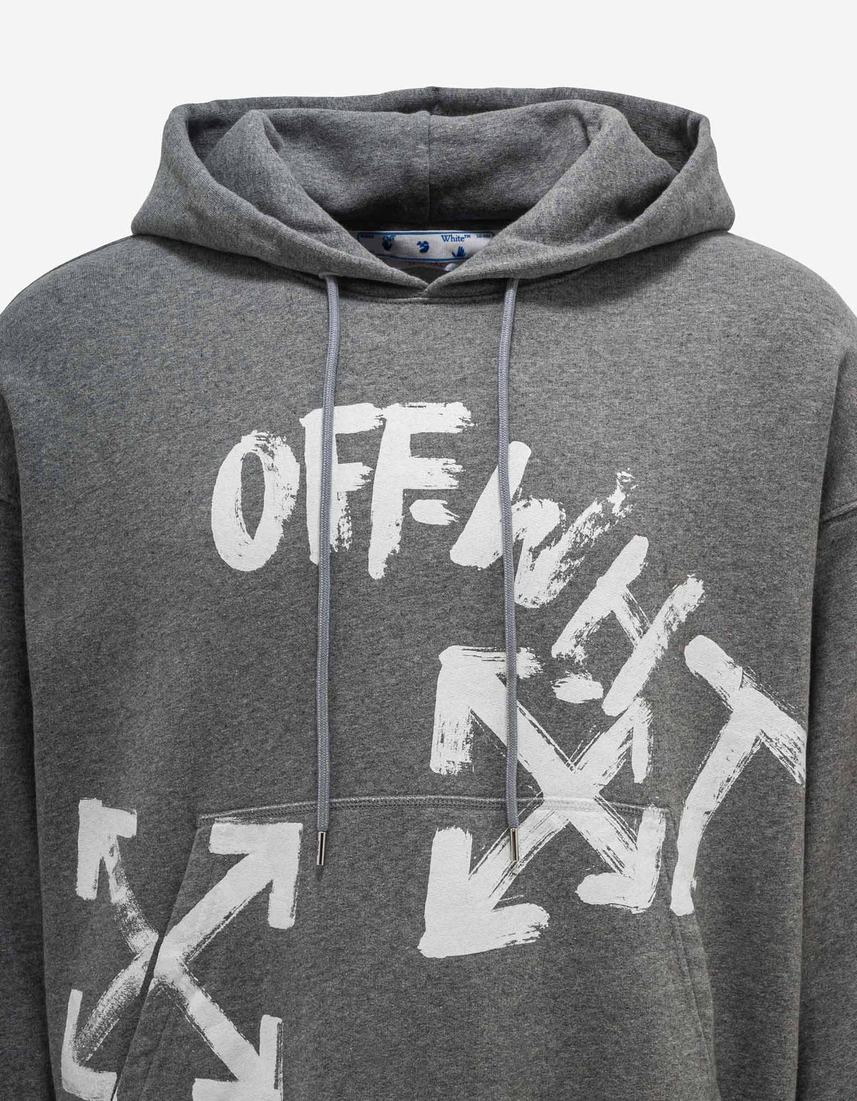 Off-White Grey Paint Script Skate Hoodie