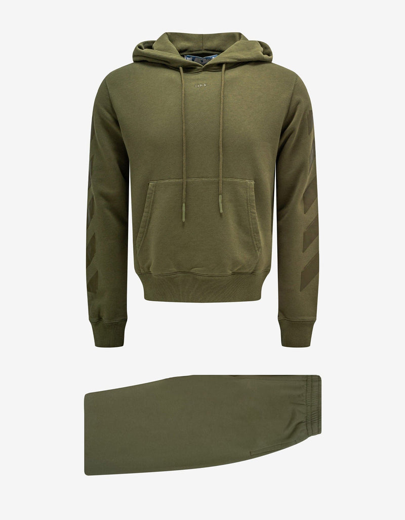 Off-White Khaki Rubber Arrow Print Tracksuit