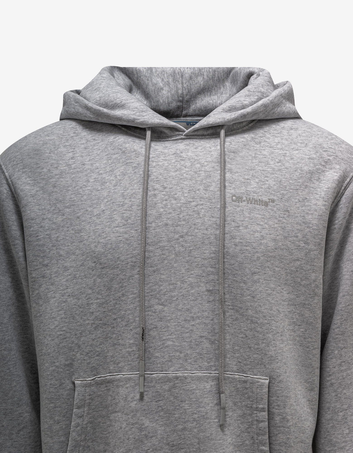 Off-White Melange Grey Diag Tab Slim Hoodie
