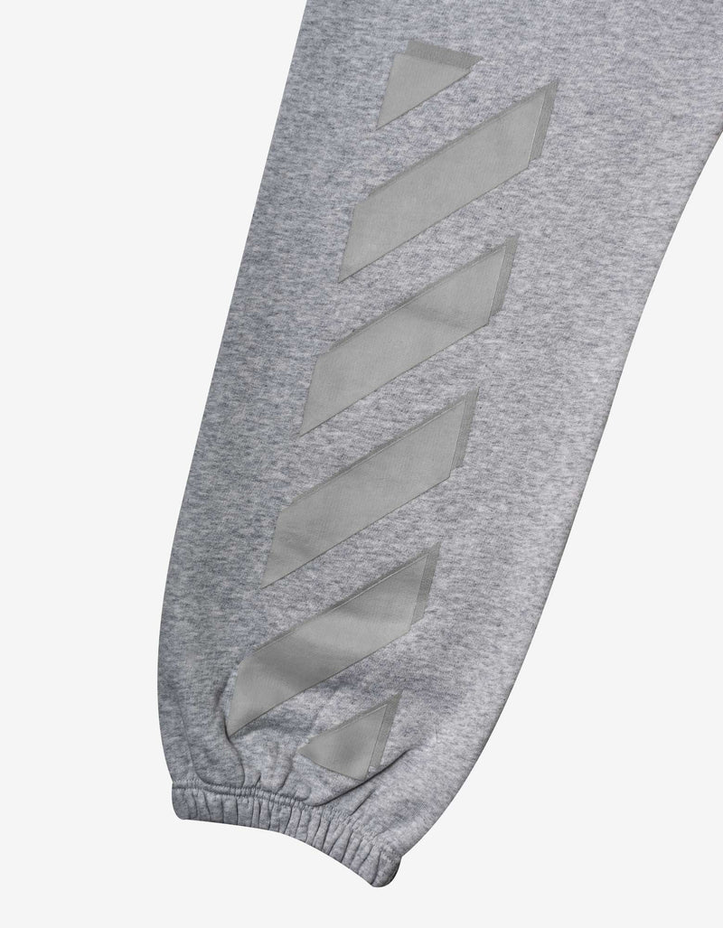Off-White Melange Grey Diag Tab Slim Sweat Pants