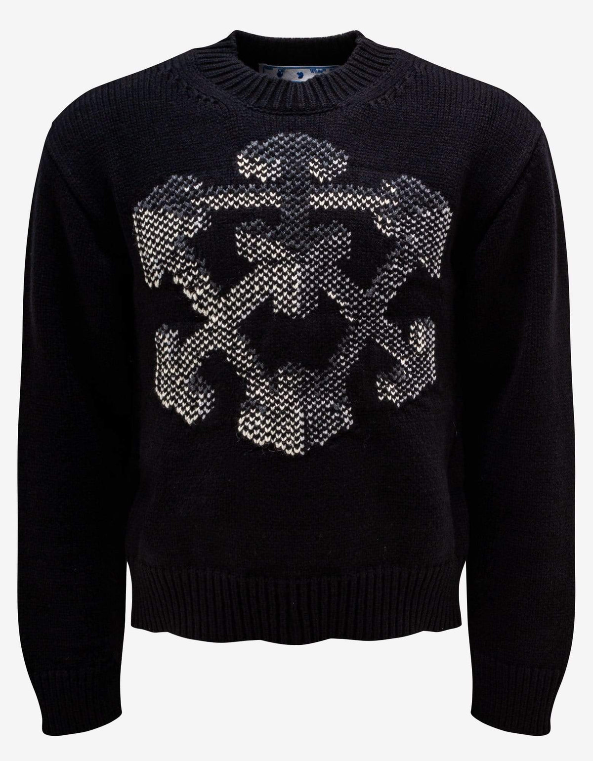 Off-White Off-White Black 3D Arrow Chunky Knit Wool Sweater