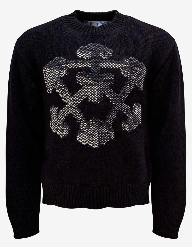 Off-White Off-White Black 3D Arrow Chunky Knit Wool Sweater