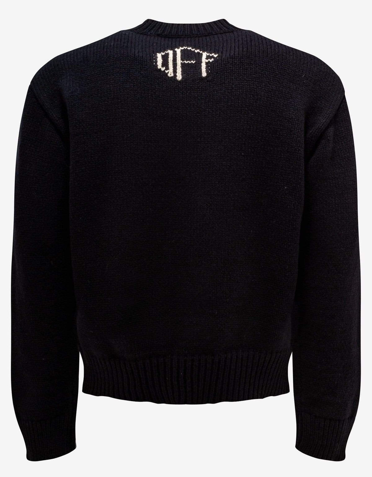 Off-White Off-White Black 3D Arrow Chunky Knit Wool Sweater