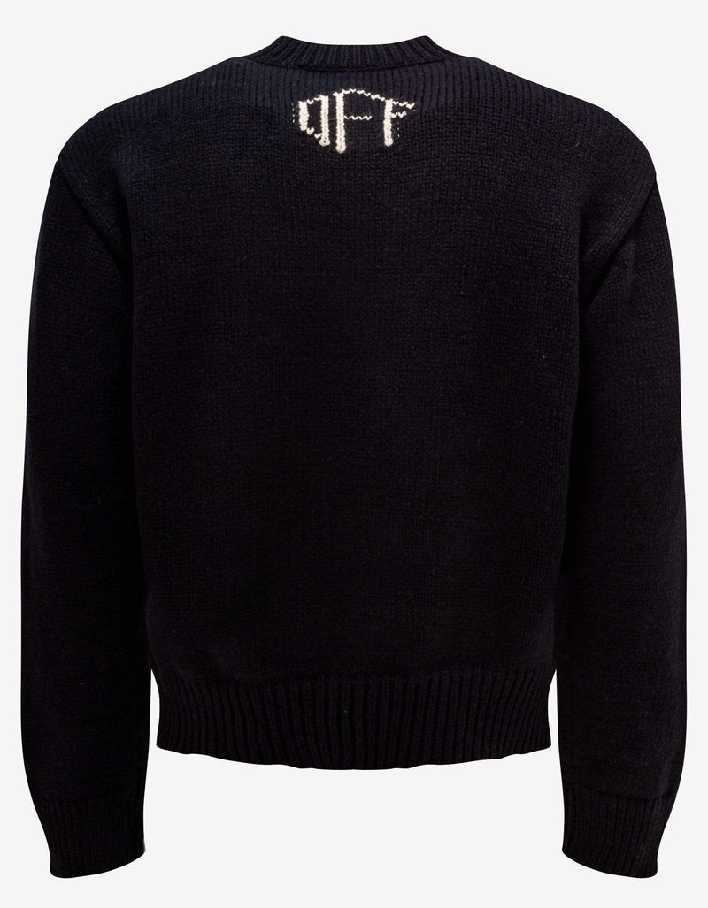 Off-White Off-White Black 3D Arrow Chunky Knit Wool Sweater