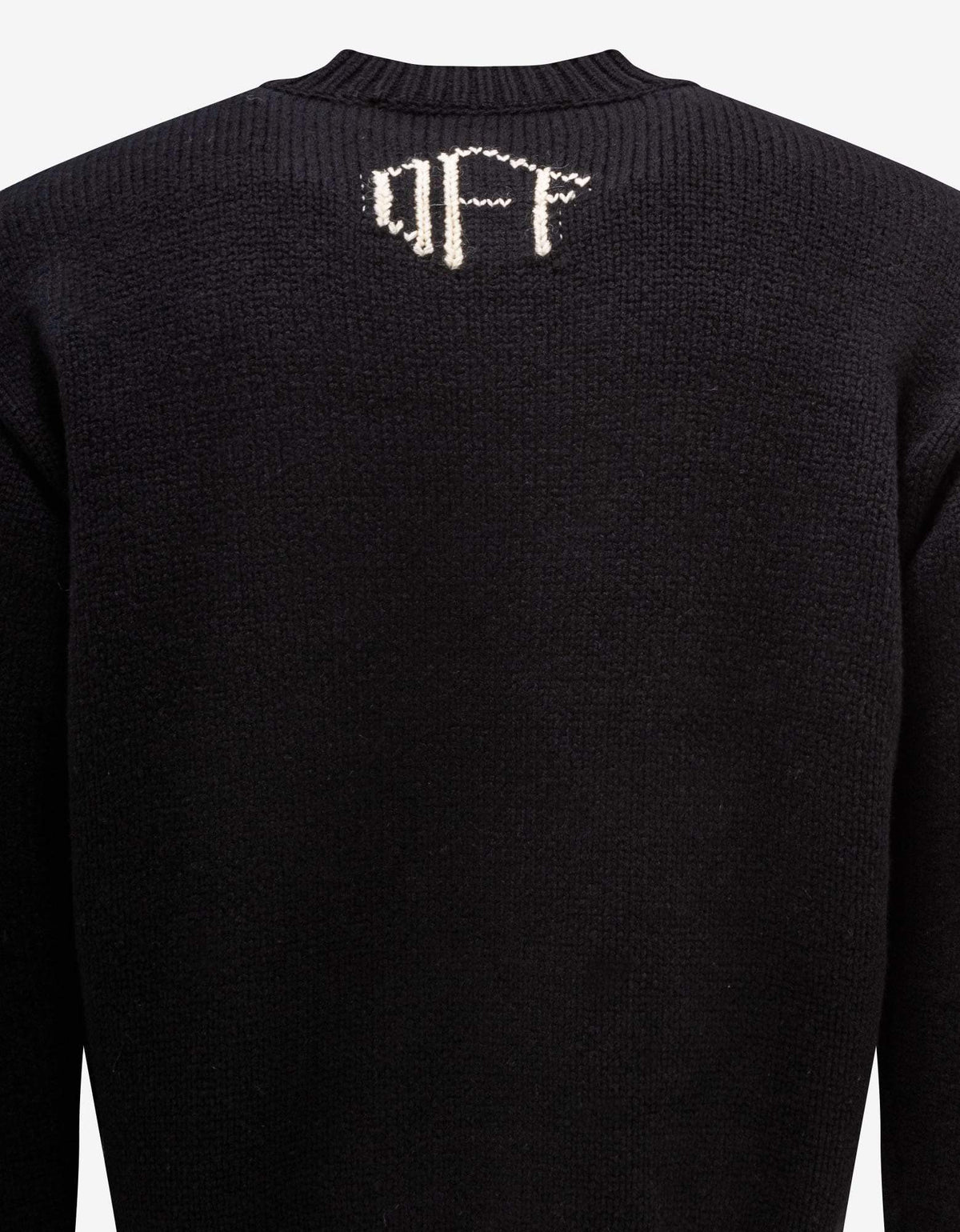 Off-White Off-White Black 3D Arrow Chunky Knit Wool Sweater