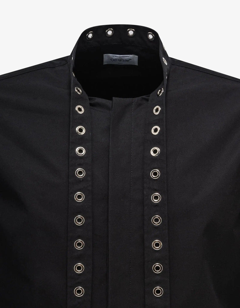 Off-White Off-White Black Eyelet Collar Shirt