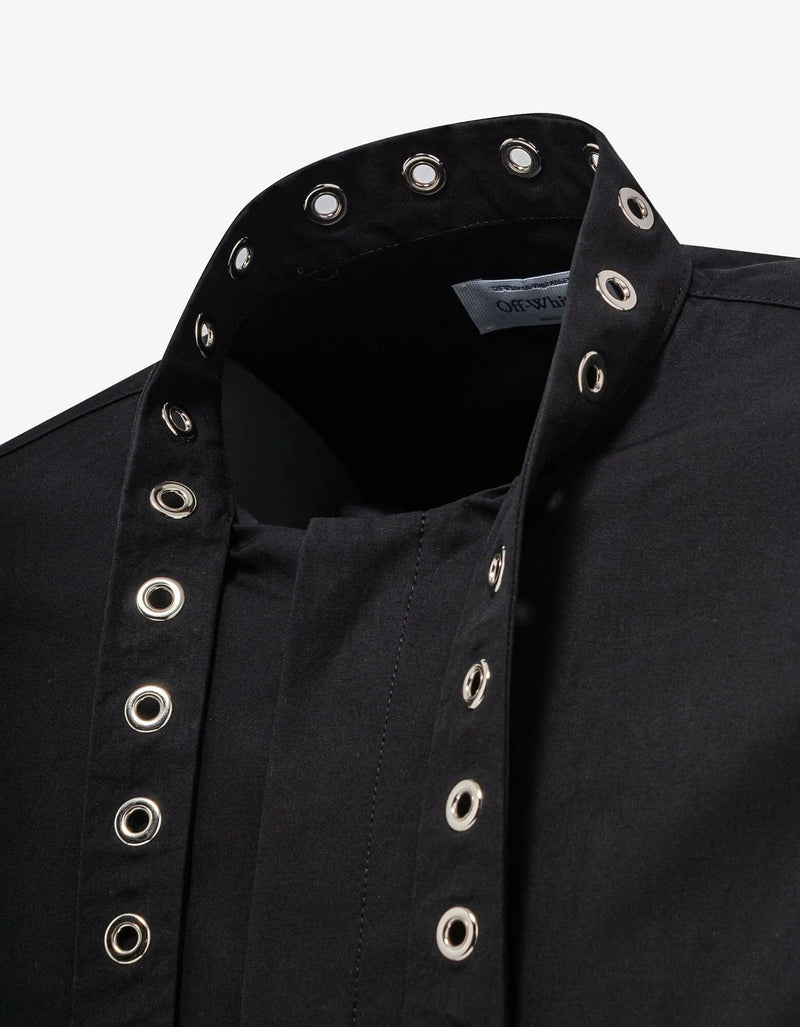 Off-White Off-White Black Eyelet Collar Shirt