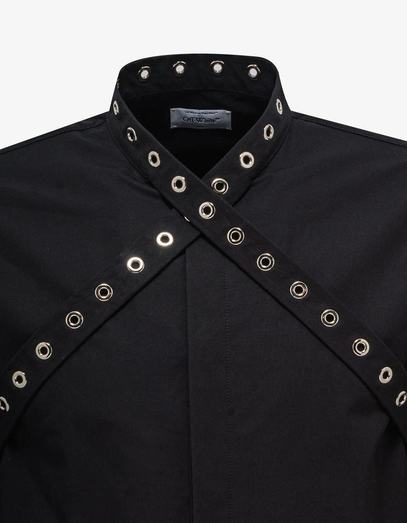 Off-White Off-White Black Eyelet Collar Shirt