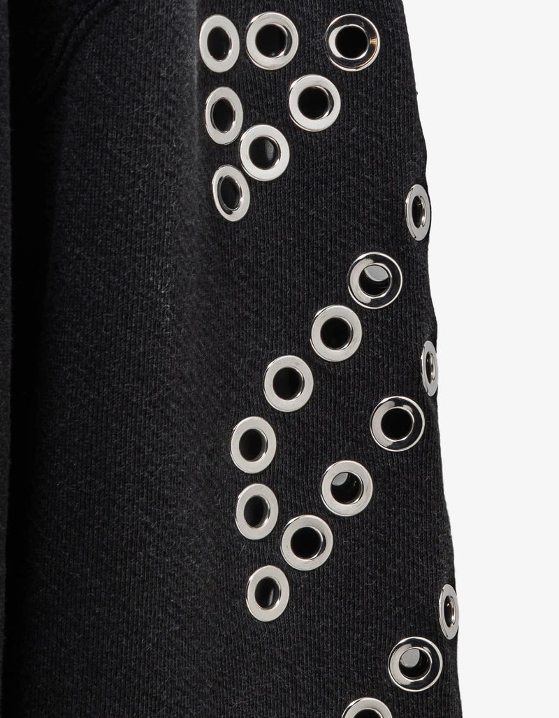 Off-White Off-White Black Eyelet Diags Hoodie
