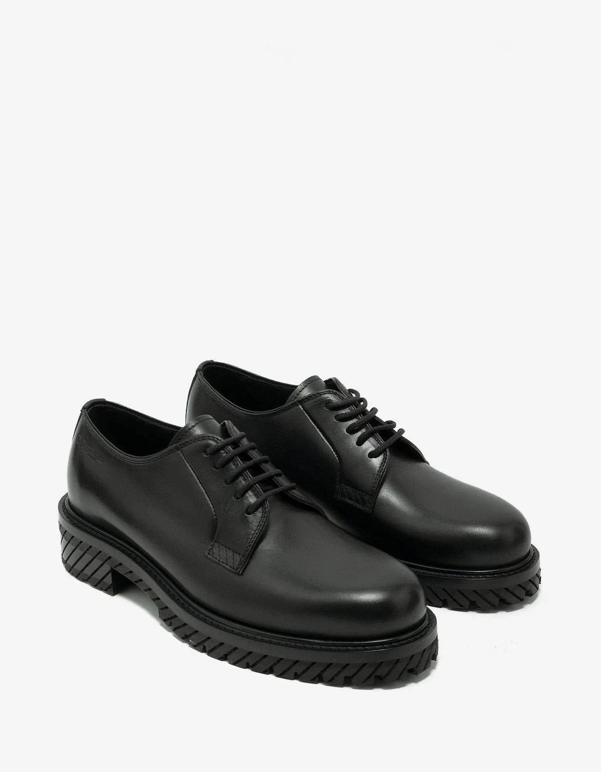 Black Military Derby Shoes
