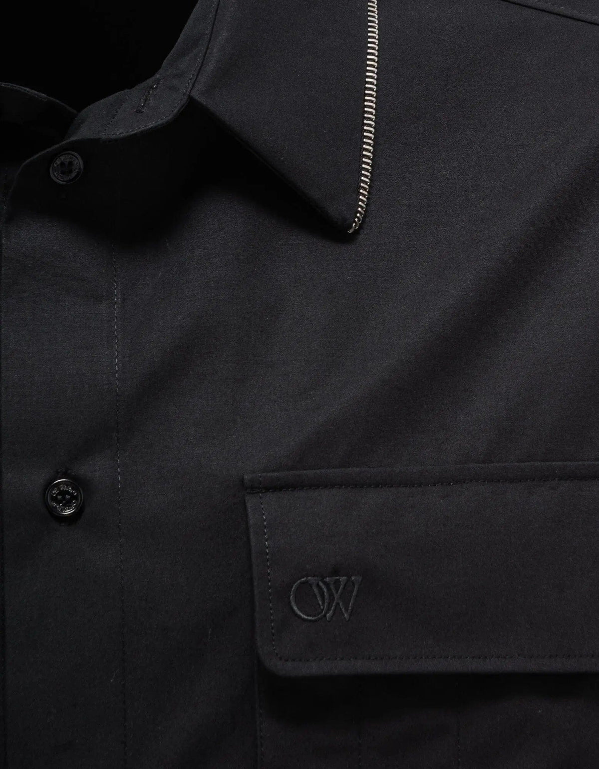 Off-White Off-White Black Zip Military Overshirt