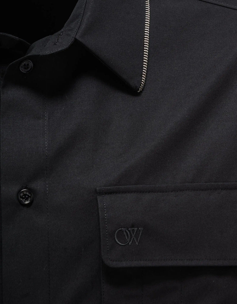 Off-White Off-White Black Zip Military Overshirt