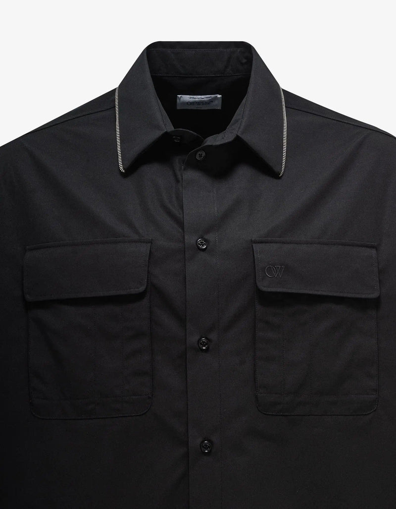 Off-White Off-White Black Zip Military Overshirt