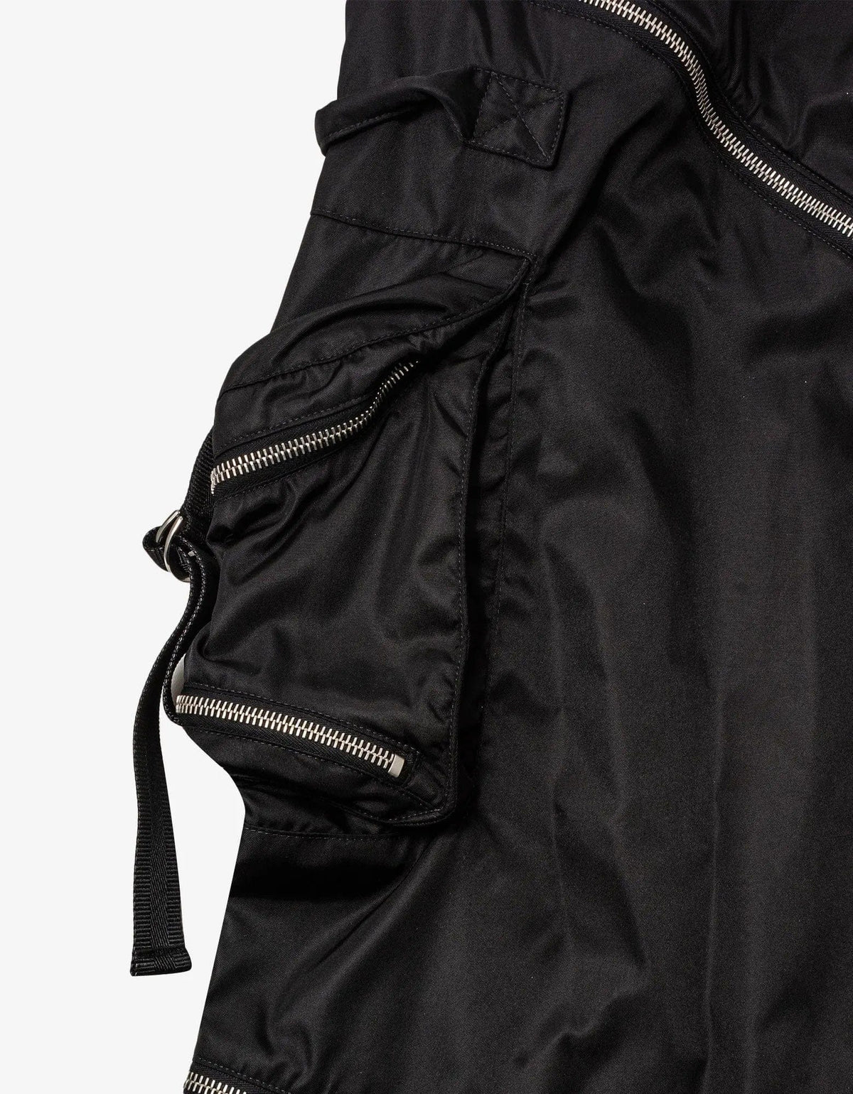 Off-White Off-White Black Zip Nylon Cargo Trousers