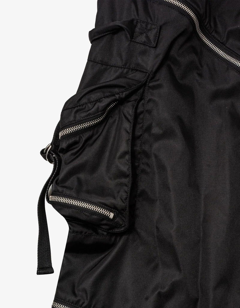 Off-White Off-White Black Zip Nylon Cargo Trousers