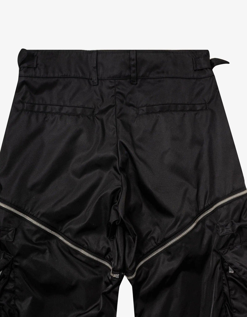 Off-White Off-White Black Zip Nylon Cargo Trousers
