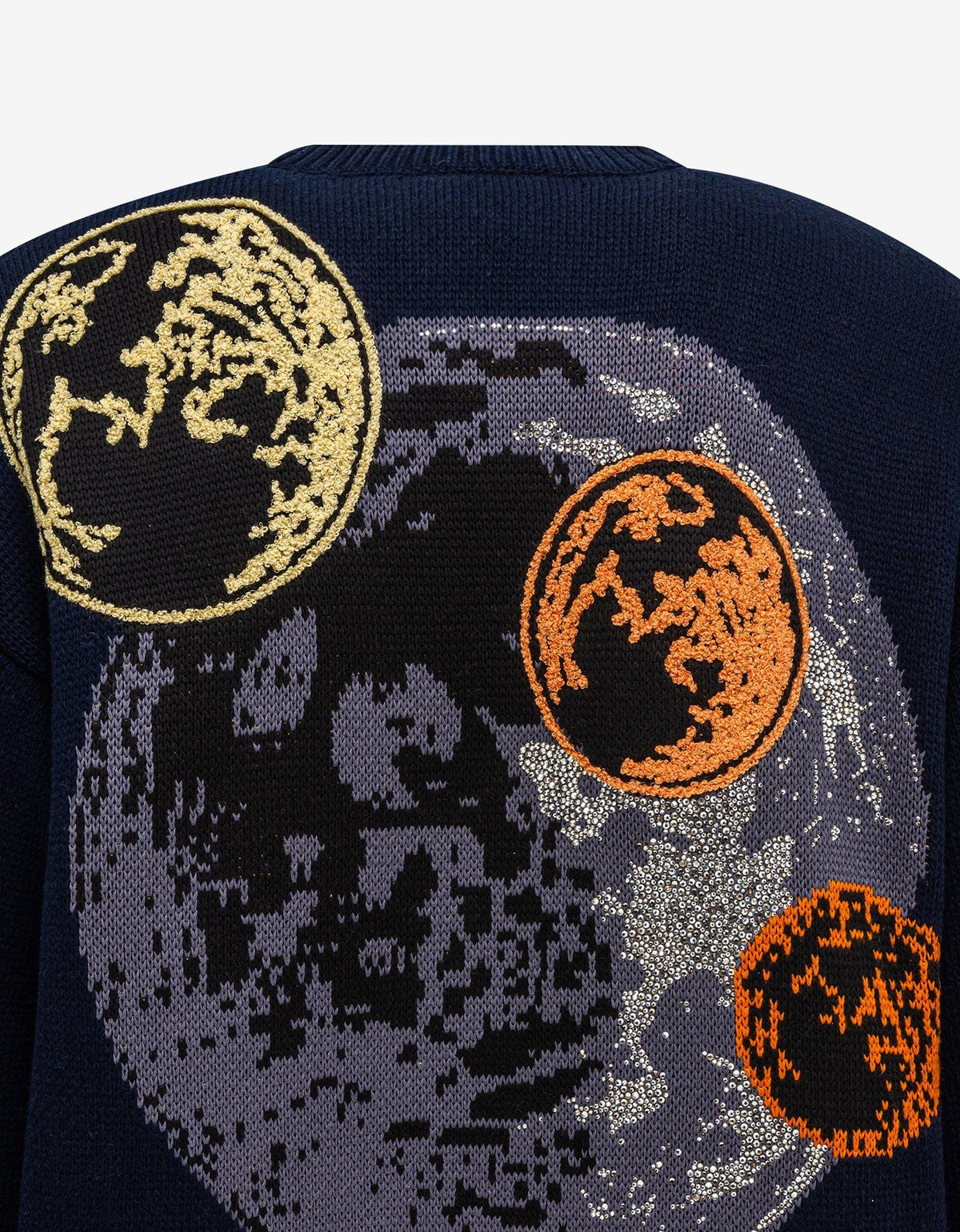 Off-White Off-White Blue Moon Phase Varsity Cardigan