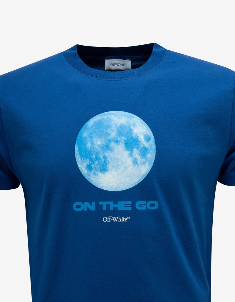 Off-White Off-White Blue On The Go Moon Slim T-Shirt