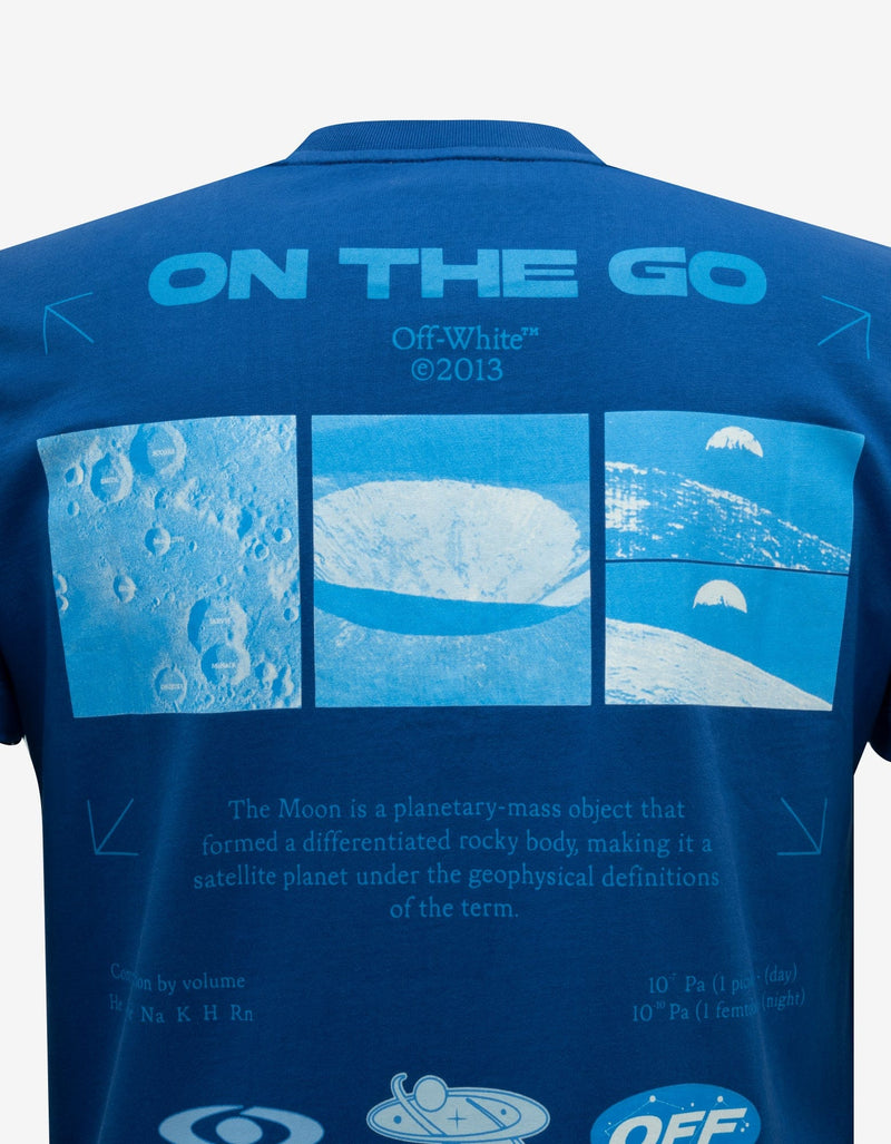 Off-White Off-White Blue On The Go Moon Slim T-Shirt