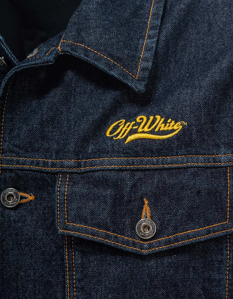 Off-White Off-White Blue Wave Off Utility Denim Jacket