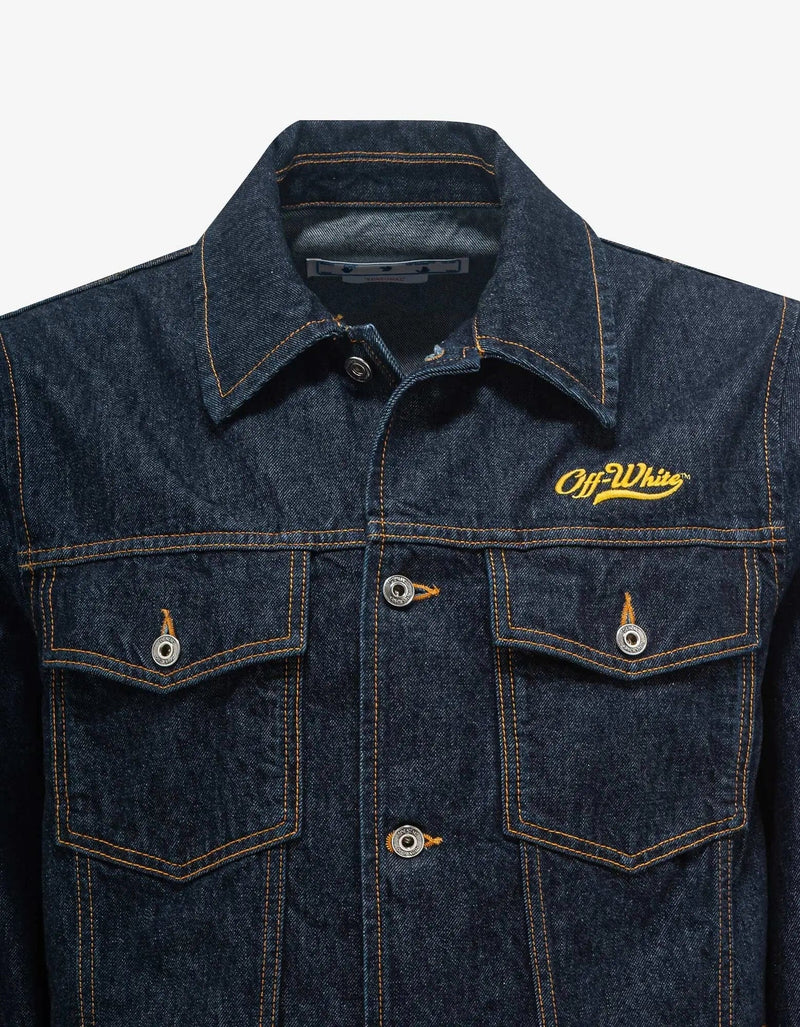 Off-White Off-White Blue Wave Off Utility Denim Jacket
