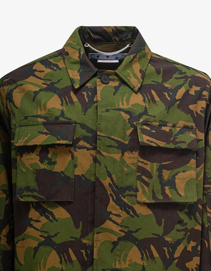Off-White Off-White Green Camouflage Patch Field Jacket