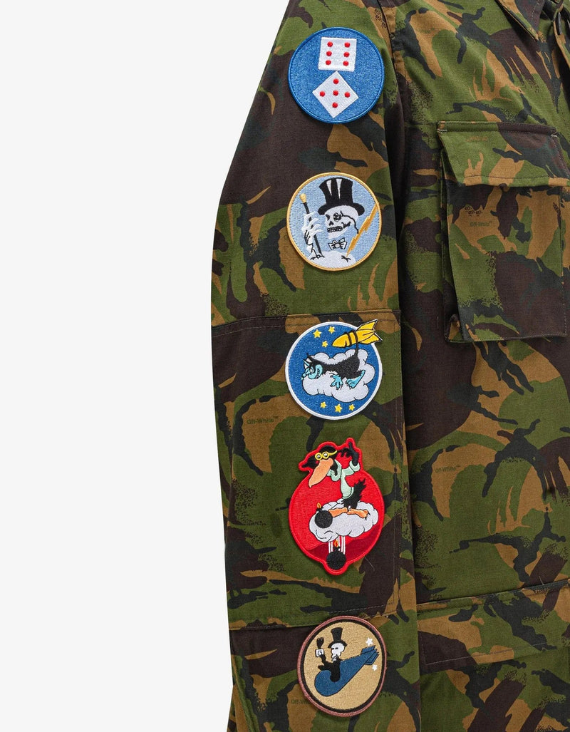 Off-White Off-White Green Camouflage Patch Field Jacket