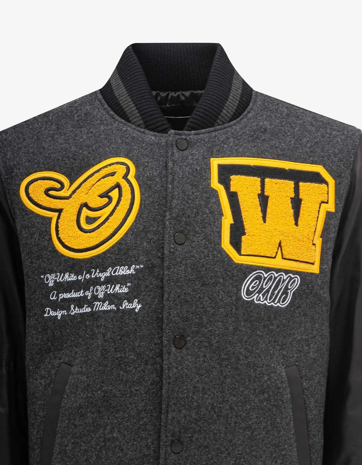 Off-White Grey Cat Varsity Jacket – Zoo Fashions