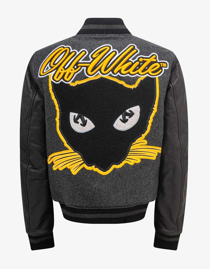 Off-White Off-White Grey Cat Varsity Jacket